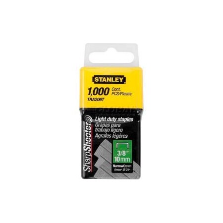 Stanley Tools Stanley TRA206T Light Duty Wide Crown Staples 3/8", 1,000 Pack TRA206T